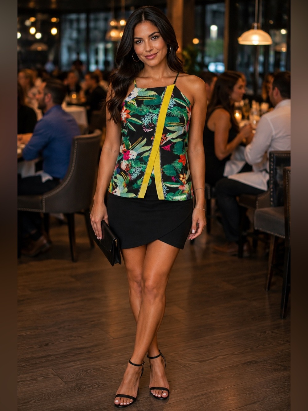 Gorgeous multicolored blouse with unique detail